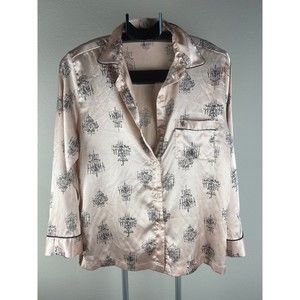 Victorias Secret Satin PJ Long Sleeve Top